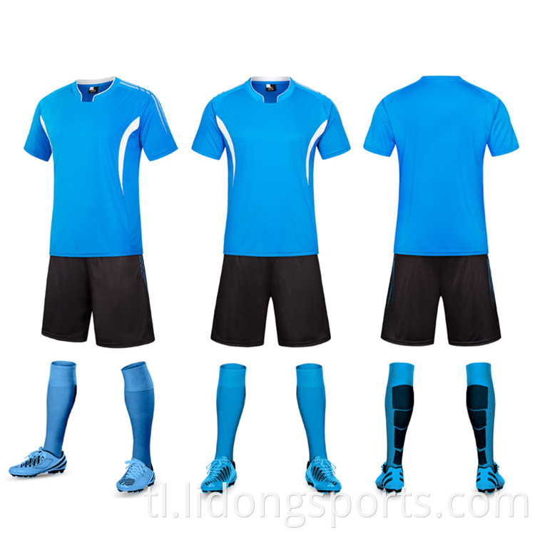 2021 Season Football Uniforms Sublimation Buong Set Soccer Wear Kits Polyester Sportshirt na Nabenta